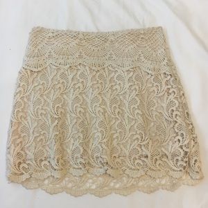 Pins and Needles Lace Crochet Skirt